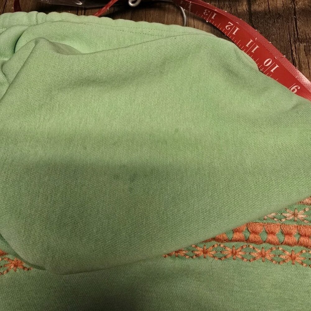 Free People Sprint To The Finish Geo Logo Hoodie Womens S Sour Apple Combo Green - Picture 7 of 7